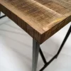 Original bar table in solid mango wood and metal legs.